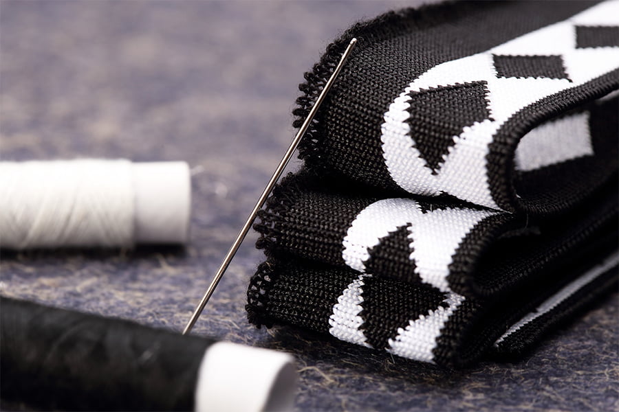 Polsini a costine in spandex di poliestere